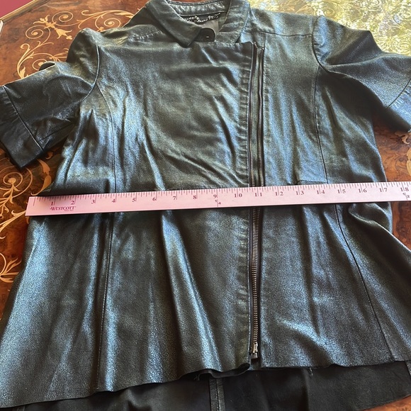 MUUBAA sz6 suede leather moto jacket iridescent - Picture 5 of 8